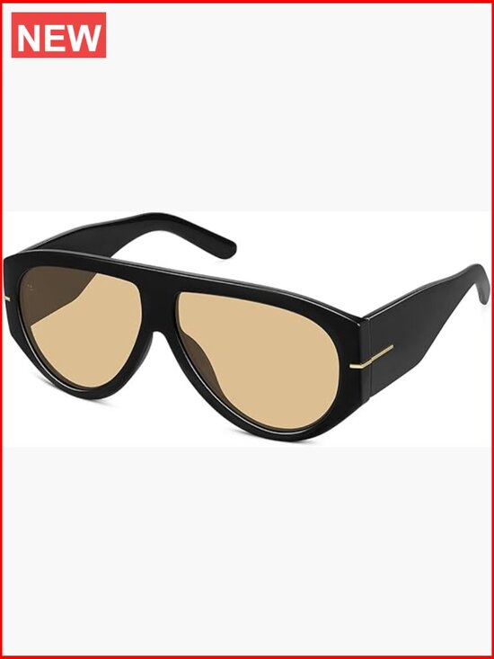 Oversized Retro Shield Sunglasses UV400 Protection for Driving Traveling